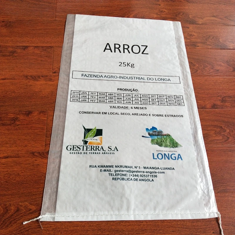 Agricultural use white printing woven bag packaging used for fertilizer 25kg