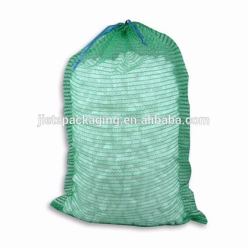 Video, PE raschel mesh net bag raw material packing vegetable and fruit wholesale for garlic