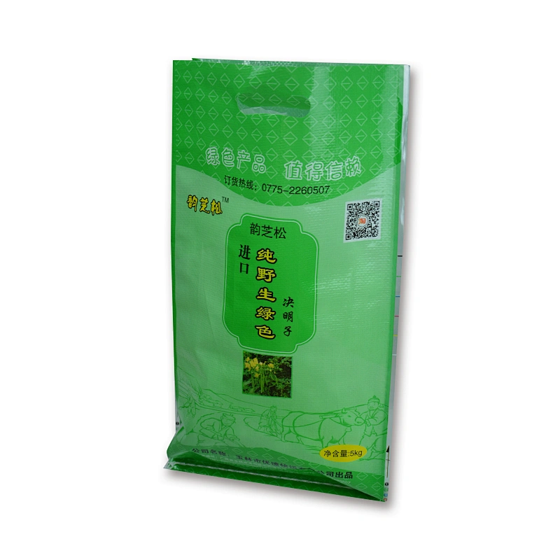 Customized bopp laminated virgin pp woven bag for rice bean 5kg