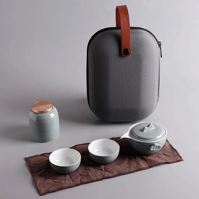 Traditional kungfu teapot black porcelain clay cup for travel sets