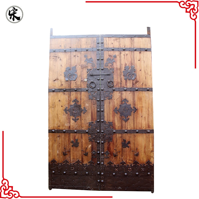 recycle used elm wood chinese antique door