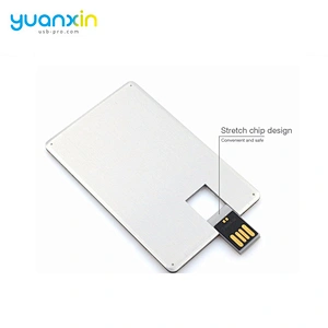 China supplier OEM ODM design Aluminum credit card flash drives