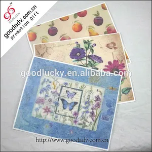 2016 new arrival custom printed paper placemats