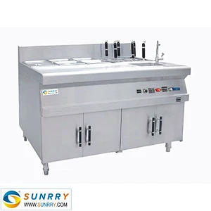New Style Noodle Cooker Top With Side Bain Marie Made Of Stainless Steel (SUNRRY SY-PN6FB)