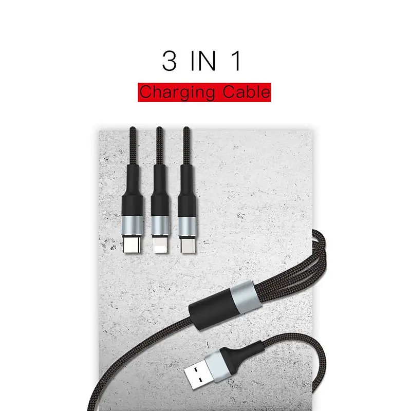 3 In 1 Magnetic Usb Cable Type-C Micro Magnet Multi Charger Data Cables For mobile devices