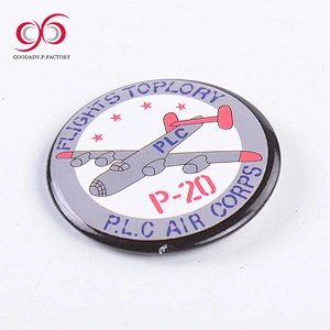 China manufacture tin button badge china tinplate button badge components