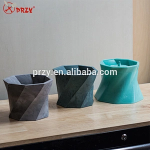 3D Twisted Octagon Vase Silicone Mold przy 2018 New Silicone Molds For Concrete Silicone soap mold