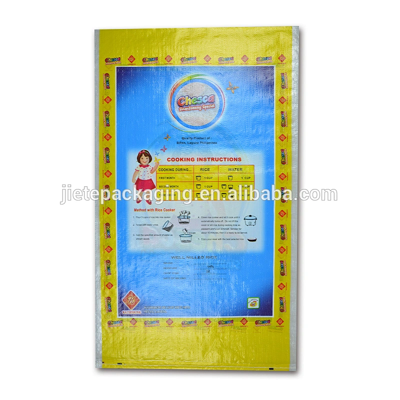 Blue PP woven bag, 25kg 50kg pp woven flour rice bag packing cotton bag