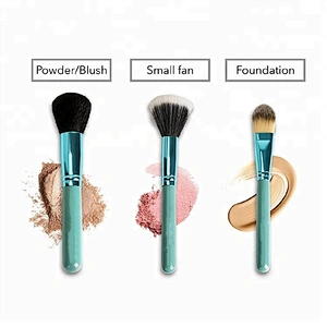 Professional Blue 12pcs Cosmetic Makeup Brush Set With Holder
