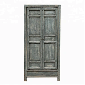 wholesale rustic  shabby chic antique style chinese wardrobe  distressed wardrobe furniture