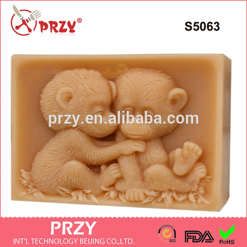 S5063 monkey silicone soap mold silicone molds for soap handmade monkey molds