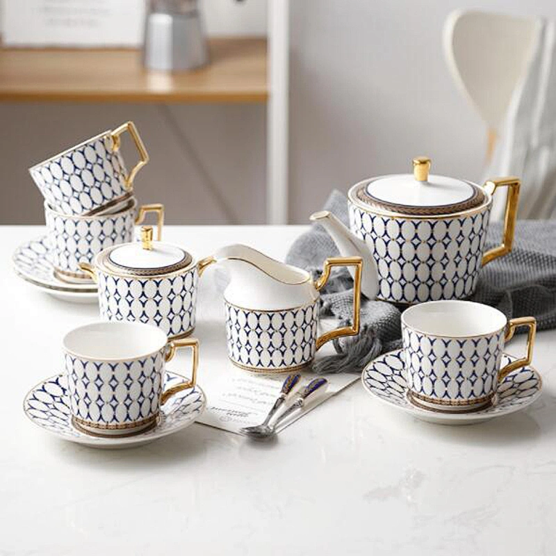 Top selling United Kingdom freestyle teapot coffee cup sets from china'Tangshan