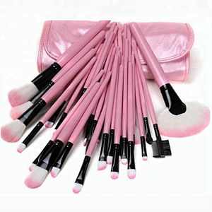 Custerized 32 pieces Makeup Brush Set pink white and red hair with PU cosmetic bag 32 Makeup Brush Set 32 piece private label
