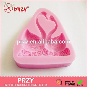 2015 newest wholesale swan silicone cake molds