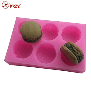 Macaron 6 cavity soap mold silicone mold for cake decoration food grade silicone soap mold