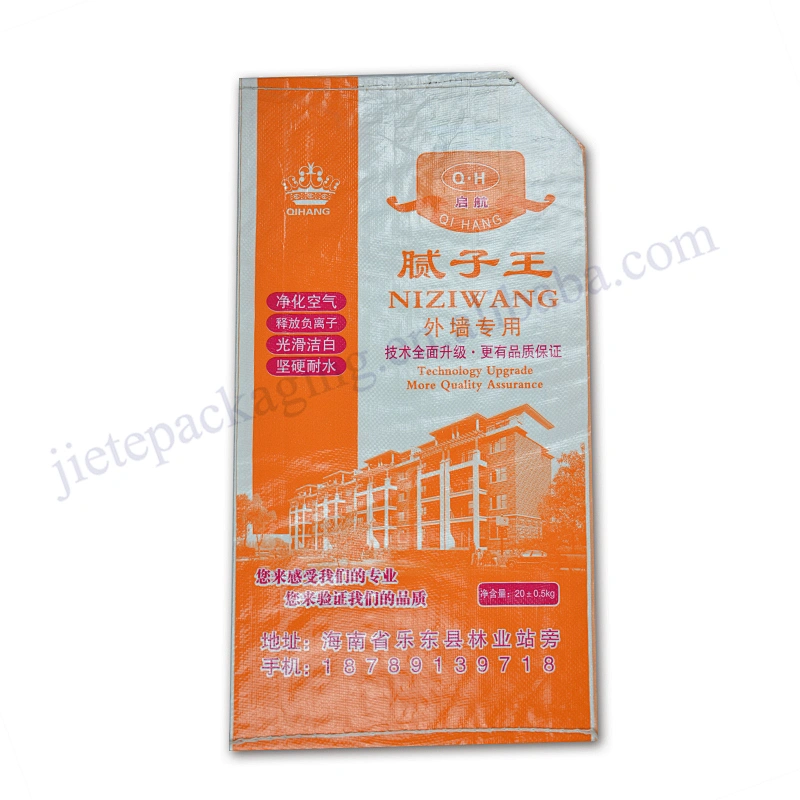 Wholesale 10kg, 25kg plastic pp woven wall putty powder bag for cement,tile adhesive,gypsum