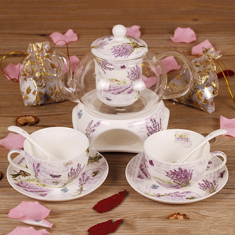 High Quality Porcelain Tea Cup Set 14 pcs Coffee Kettle Set Gift Box Packing Ceramic Tea Pot Set