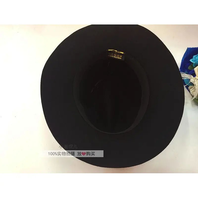 Women fedora men black fake wool hat jazz hats sombrero chapeau