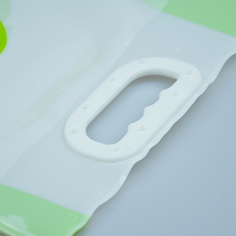 PE plastic rice bag with patch handle