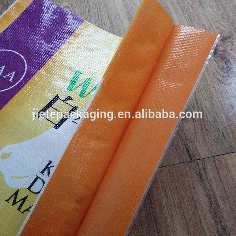 25kg plastic PP woven rice packaging bag for flour, bean,grain,feed,wheat,corn,sunflower seed