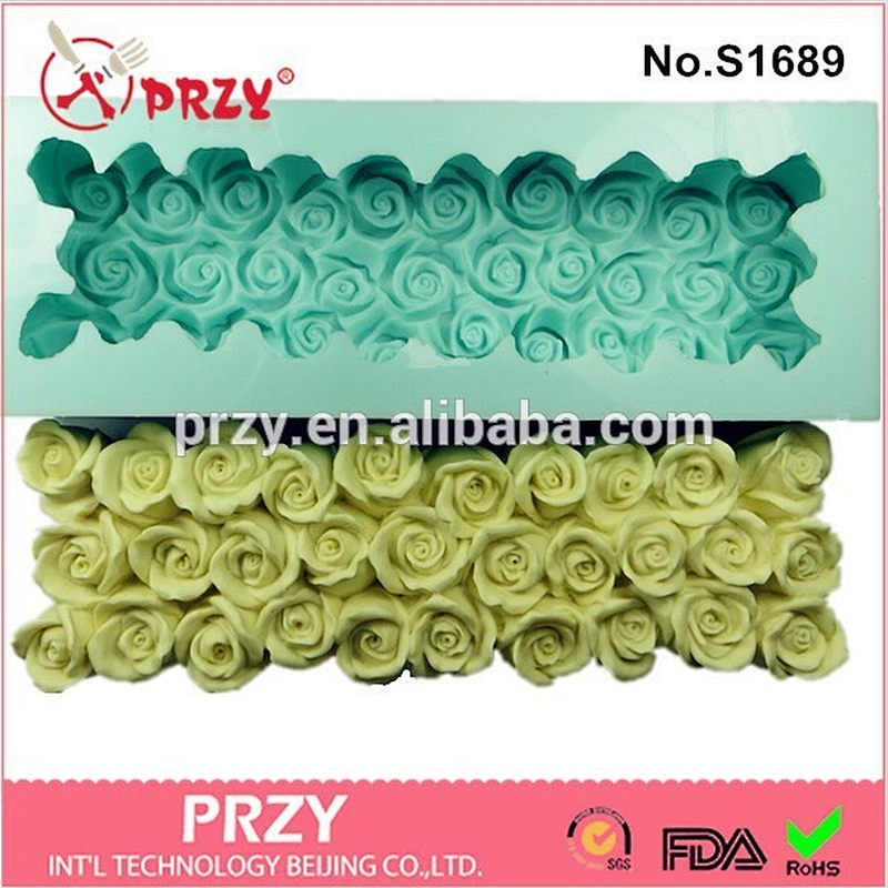 roses handmade silicone soap mold Big toast mould