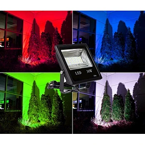 APP+Remote Control Android IOS Compatible Smart Grow Plant 30W RGBW Multi Color Waterproof Outdoor Spotlight Led Flood Light