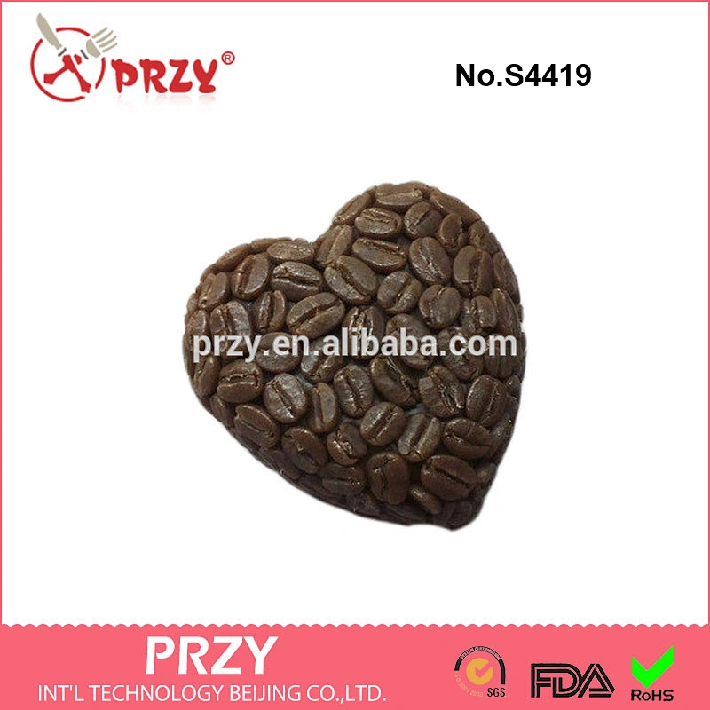 S4419 coffee beans 3d silicone soap mold silicone mold for soap silicone mould