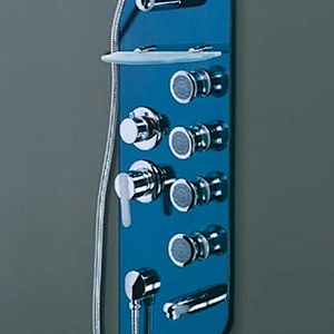 High quality k-6408 blue waterproof panel bathroom massage shower panel