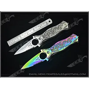 Special Design Carbon Fiber Material Advertising Folding Knife