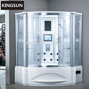 Beautiful White Overhead Shower Telephone Portable Indoor Steam Shower