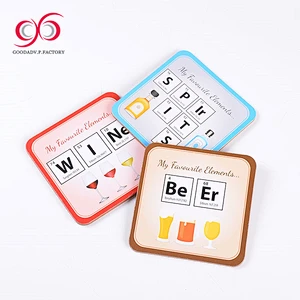 2018 New soft wood cup coaster australia mdf cork absorbent cardboard coaster with gift box