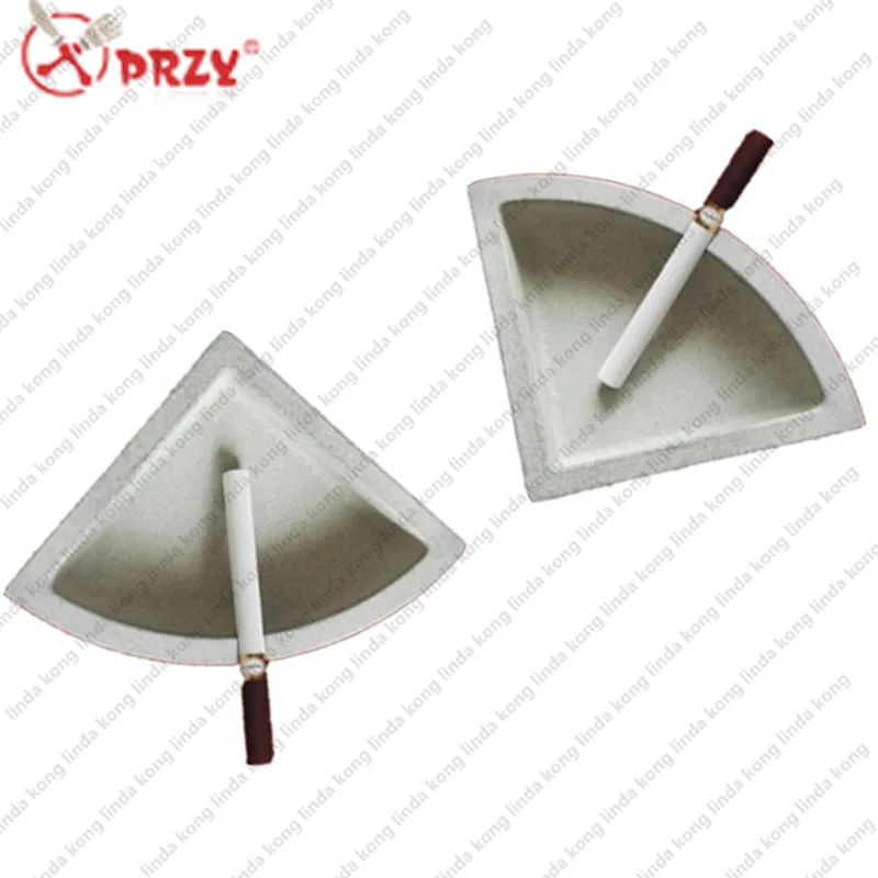 American retro PRZY concrete fan - shaped Ashtray silicone mold office handmade mold for Cement decoration