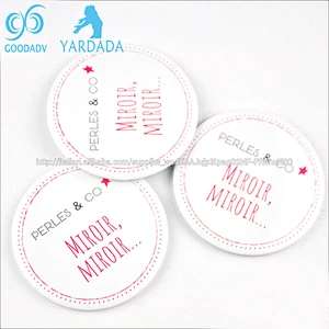 Beauty personal care single side custom small hand mirror / pocket mirror wholesale