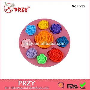 F292 PRZY silicone chocolate rose molds