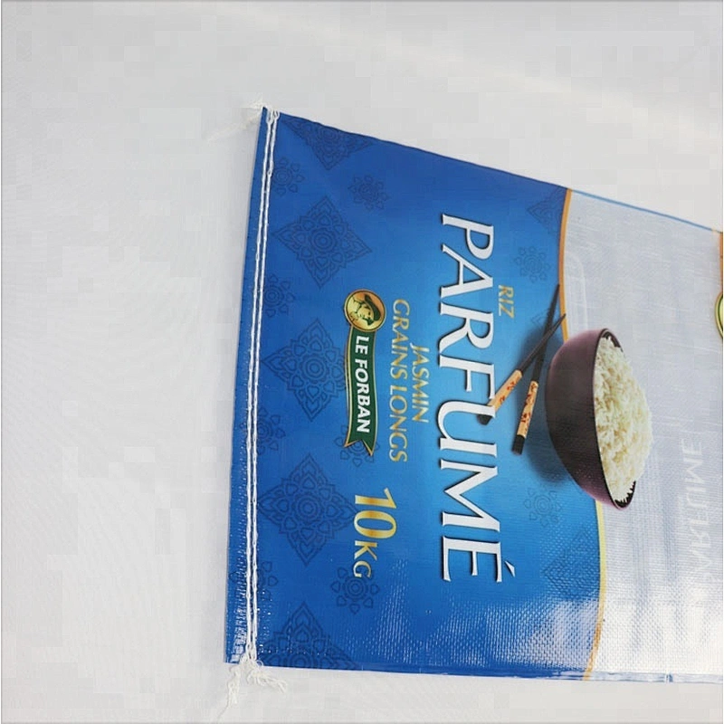Bopp laminated pp woven bag rice,10kg basmatic rice packing bags for sale