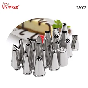 304 Stainless Steel 24 Head Cookie Torch Mounted Flower Mouth Bakeware Stainless Cake Decoration Sets