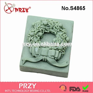 Supply rectangle flower rubber mold food grade silicone soap mold