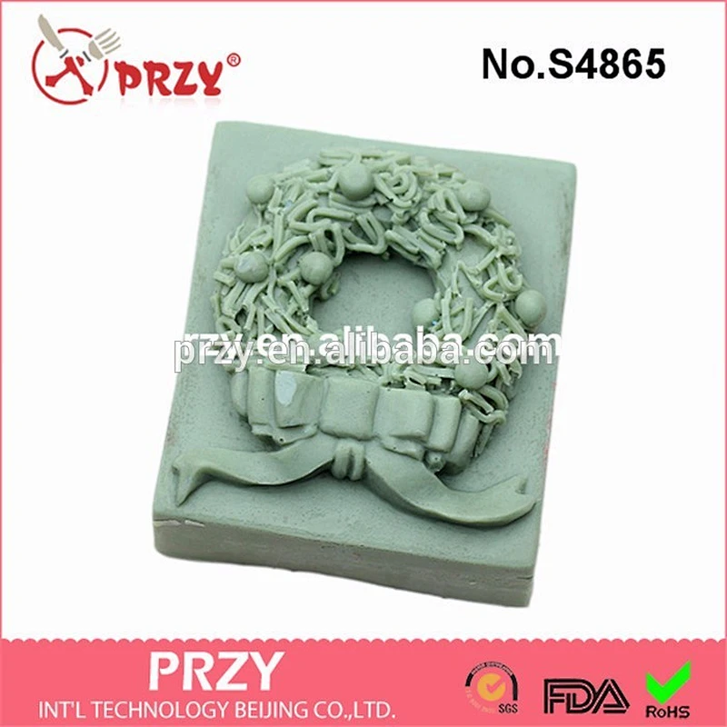 Supply rectangle flower rubber mold food grade silicone soap mold