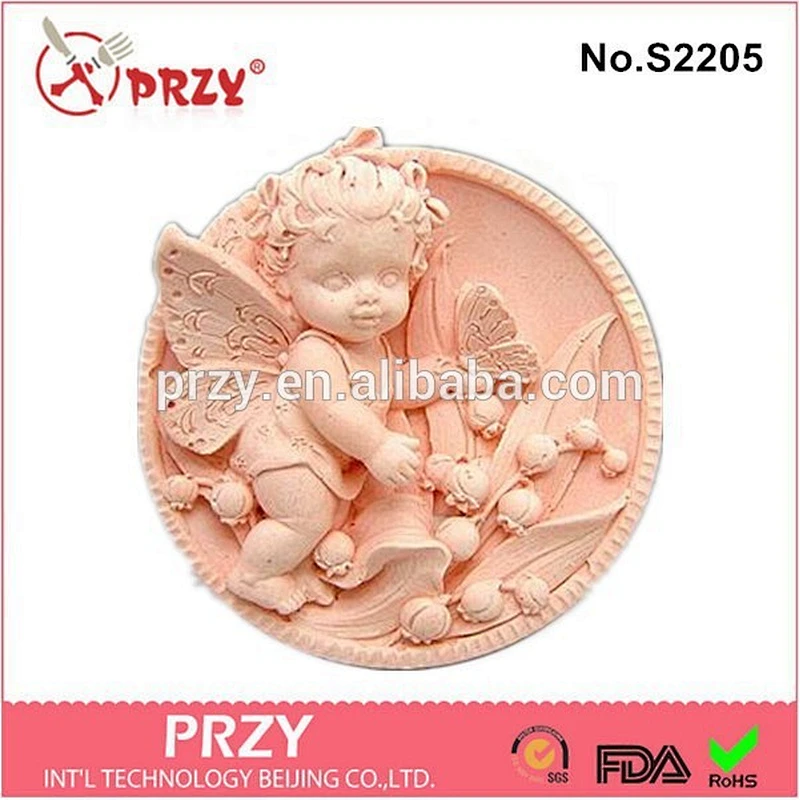 DIY handmade flower faery silicone soap molds for soap making