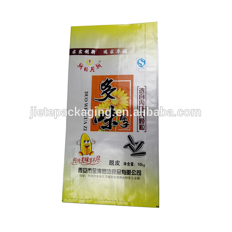 Customized pearlized film laminated plastic pp woven sunflower seed bag