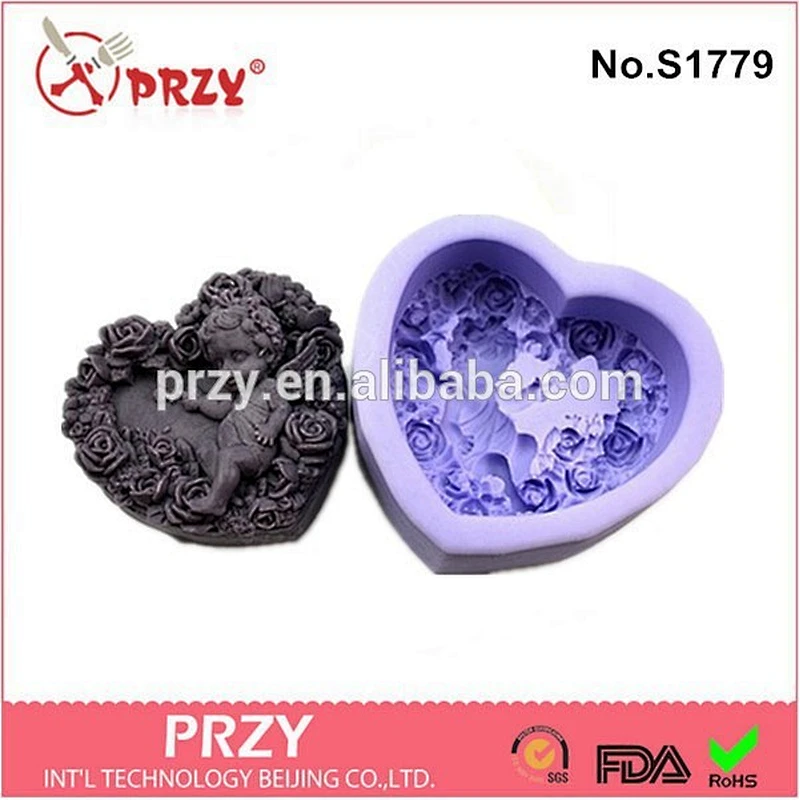Wholesale silicone flying angel baby soap mold