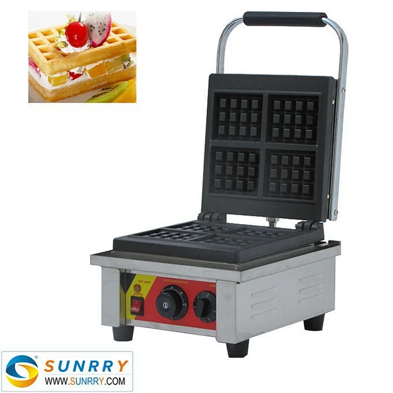 Hot sale stainless steel electric carbon 4 pcs rectangle waffle maker price