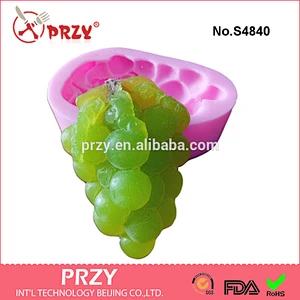 S4840 DIY grapes shape silicone fruit soap mold for gift