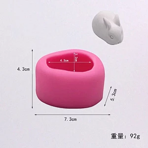Rabbit shape animal series silicone molds for soap , chocolate making
