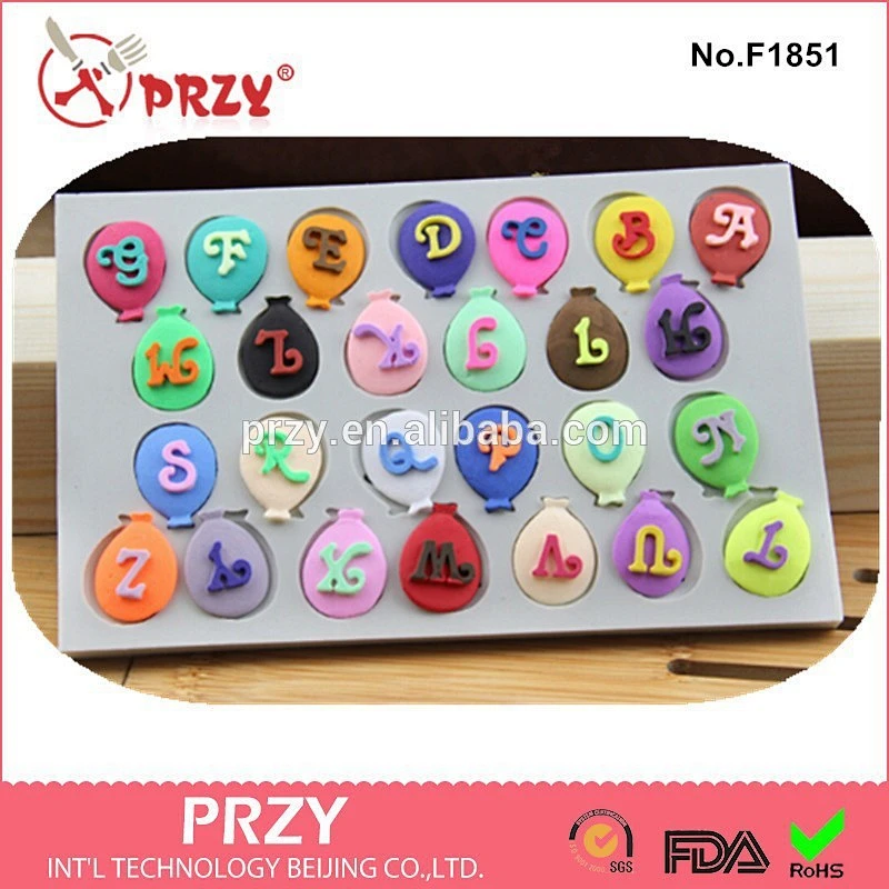 2015 newest 26 english letters silicone fondant mold