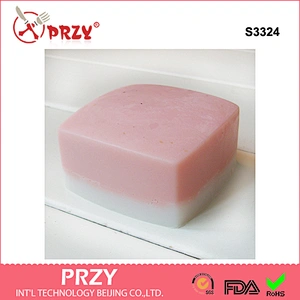 S3324 PRZY wholesale 9 cavity square shape handmade soap mould square silicone soap molds