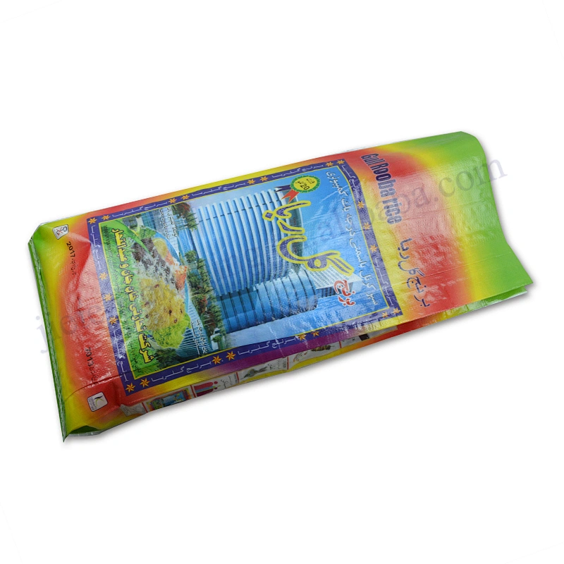 Manufacturer 20kg pp woven rice packing bag with laminated and printing for fertilizer,seed,feed,corn,flour,cement