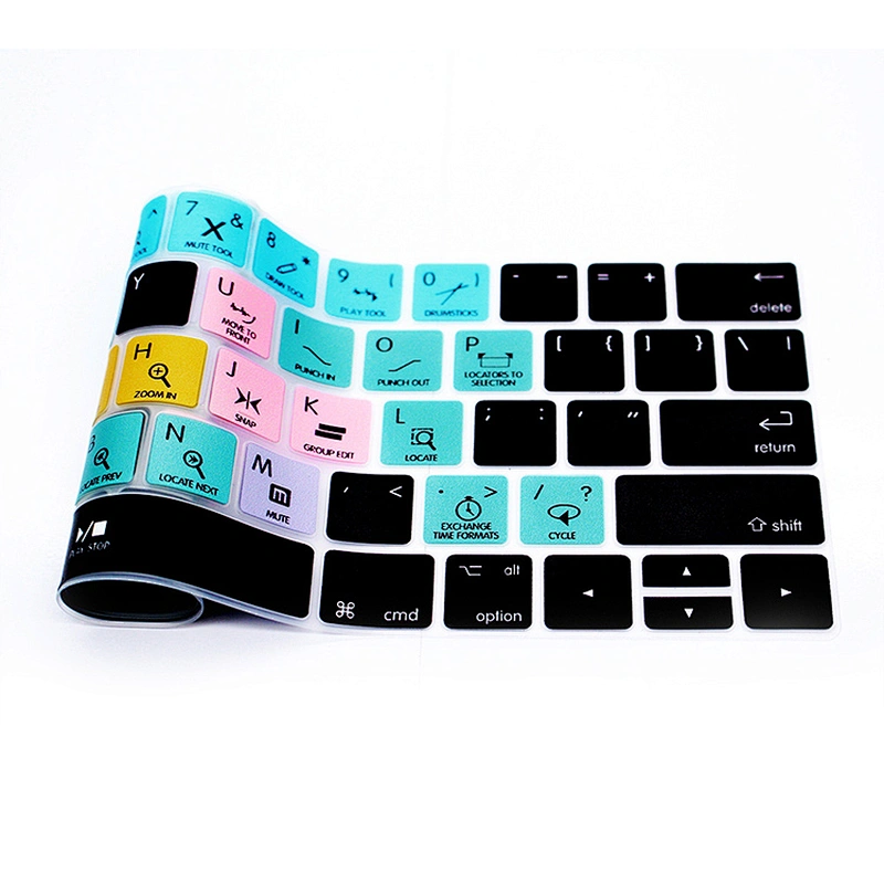 Ali baba Website Waterproof Steinberg Cubase Shortcuts Silicone Keyboard Skins for MacBook Pro Touch A1706 A707 Display