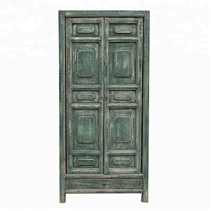 chinese antique distressed reclaimed wooden door wardrobe bedroom furniture