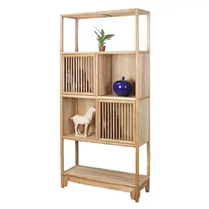 chinese antique natural reclaimed wooden bookcase furniture